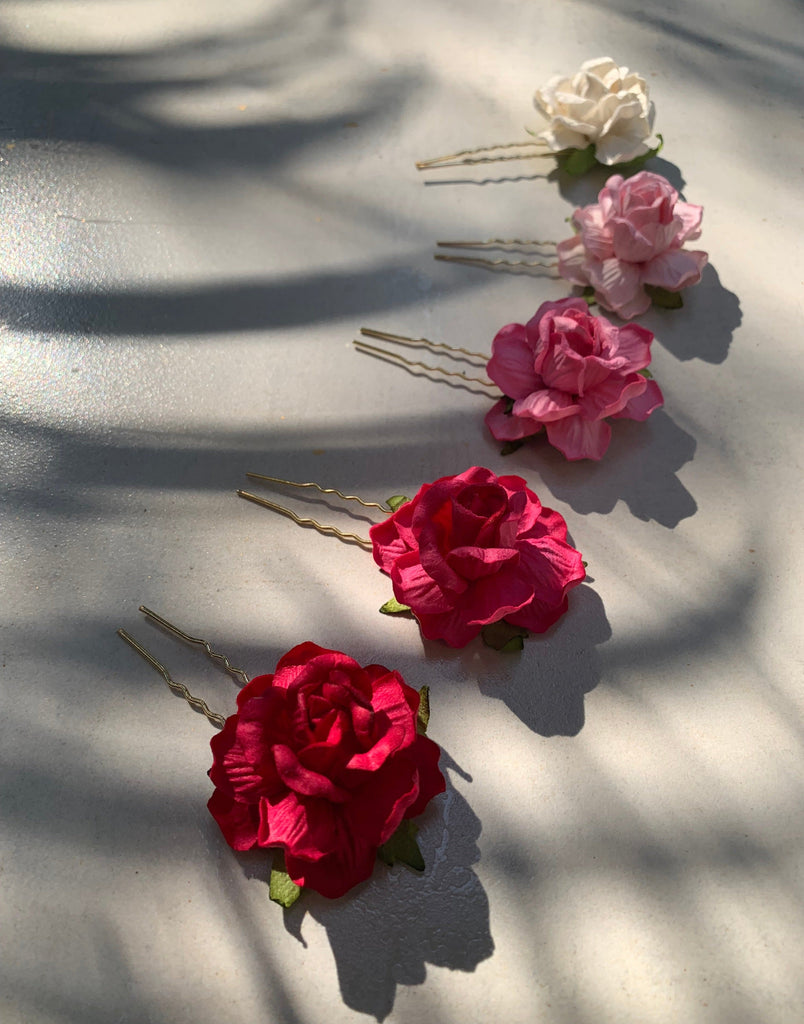 Ombre Rose Pins Large - Set of 5